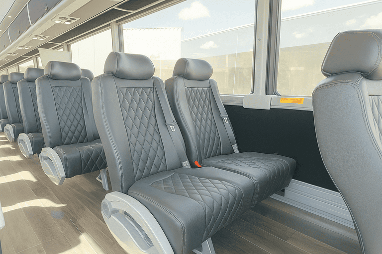 interior of Perth Amboy Charter Bus charter bus