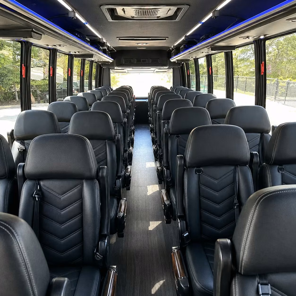 rent a minibus or charter bus for your perth amboy waterfront wedding venue